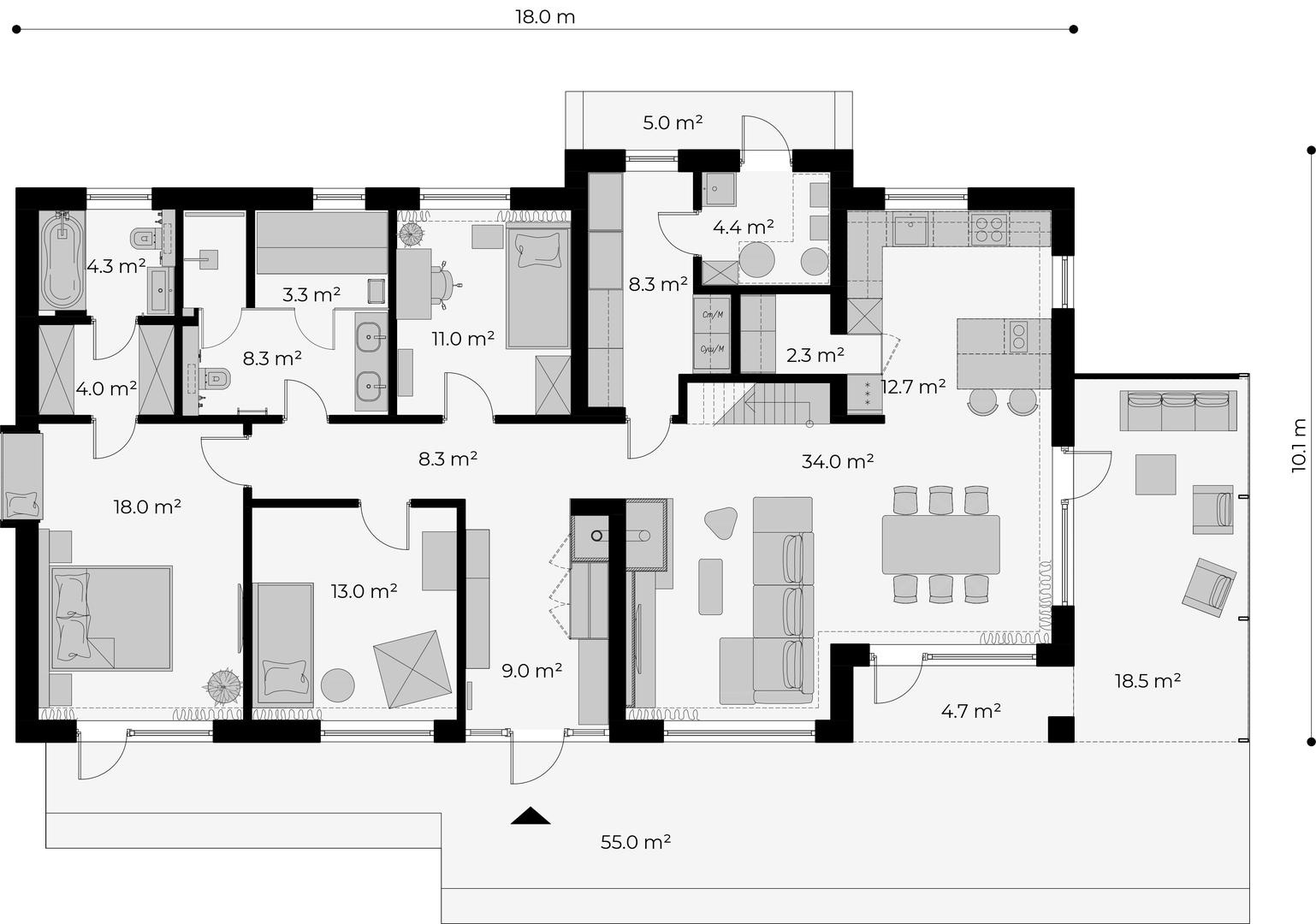 Plan Parter pentru MIKEA 5 SF Doni