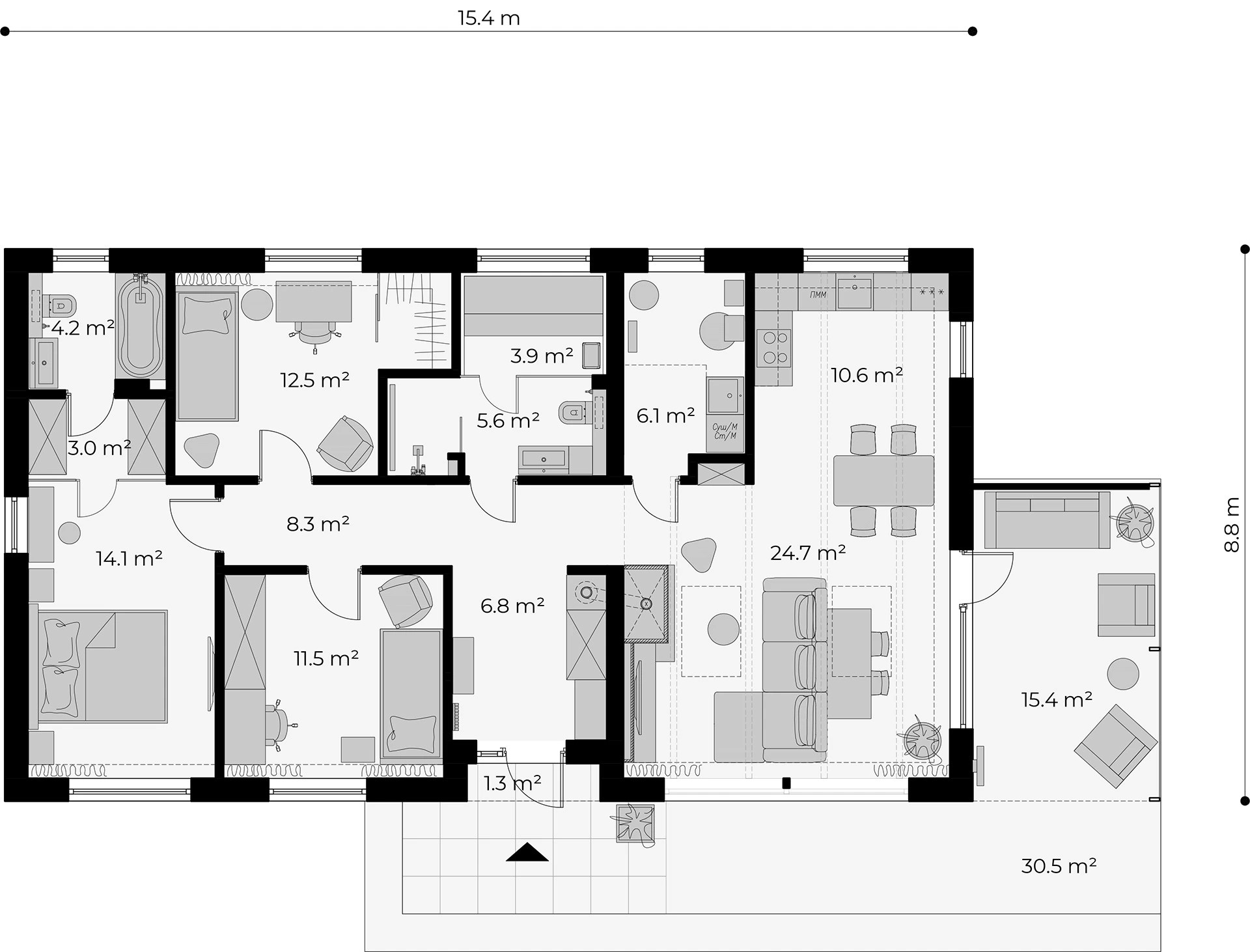 Mikea 3 Front — plan orientativ